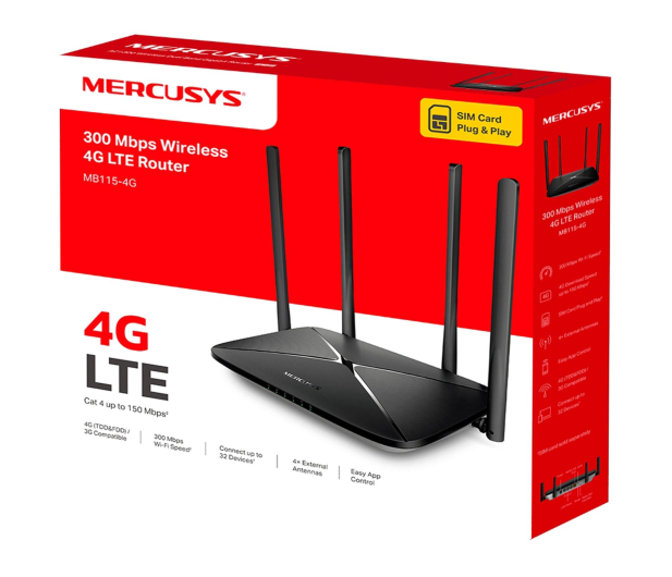 Mercusys MB115-4G 300Mbps a/b/g/n 3G/4G(LTE) 150Mbps - 1481397 - zdjęcie 4